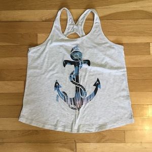 Gray Anchor Tank Top